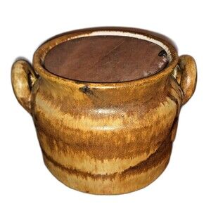 Bruno Karlsson Pottery Pot w/Lid Rare 70's Ego Stengods Atelje Artist Signed MCM